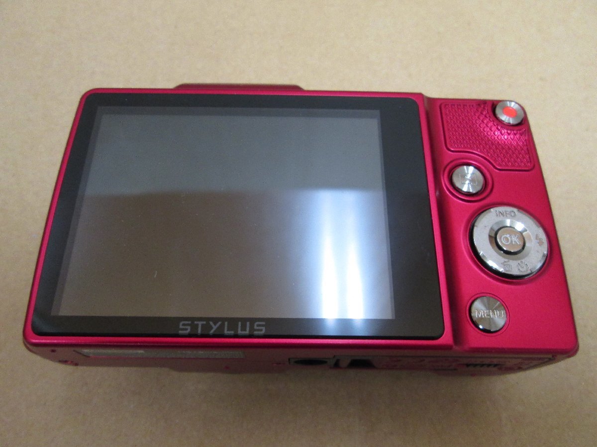 ☆中古品☆OLYMPUS STYLUS SZ-15 デジタルカメラ レッド 24x WIDE
