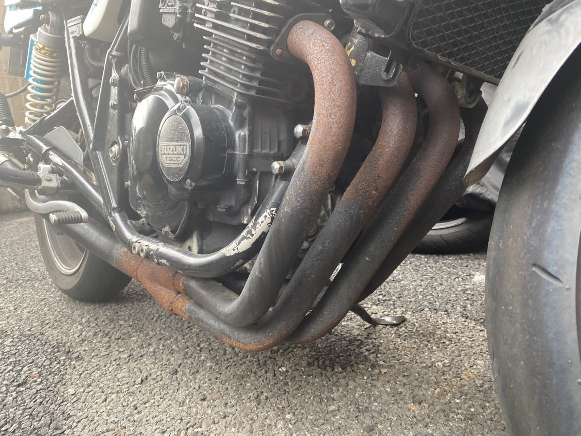 gsx250s カタナ スズキ モリワキゼロ マフラー 2本出し ワンオフ APEX 