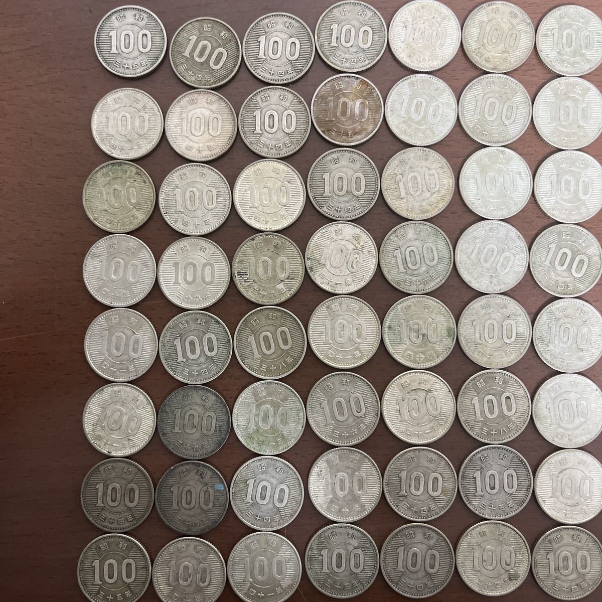 昭和34～41年 稲穂 100円玉 枚 円分 [100円銀貨][貨幣