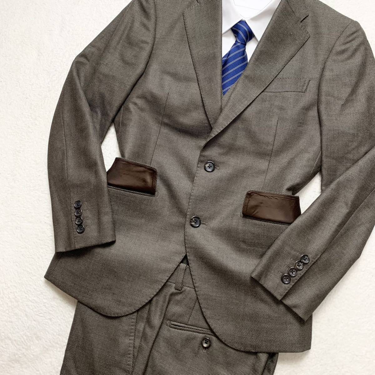 麻布テーラー【圧巻の3ピース】azabu tailor スーツ セットアップ 高級