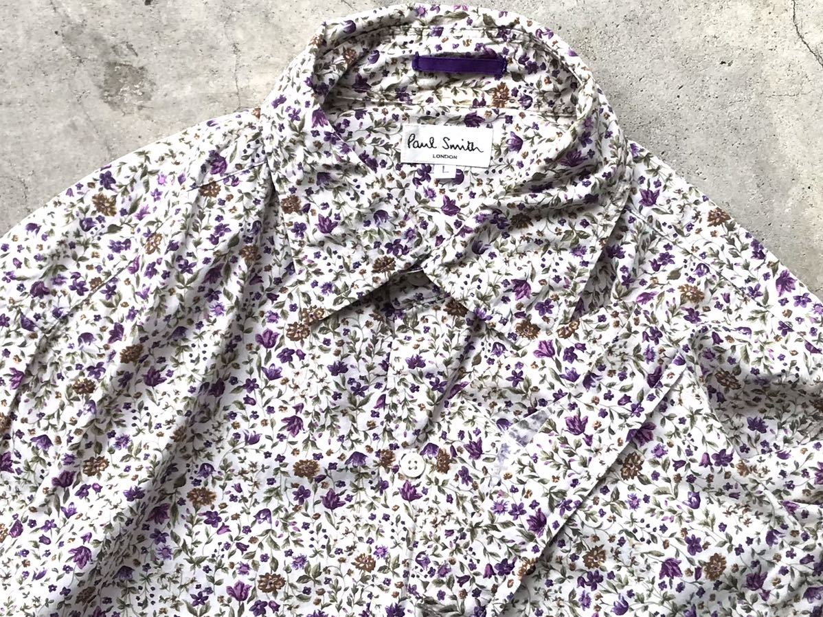 Paul Smith ポールスミス 半袖シャツ 花柄 paul 総柄 L smith Lサイズ