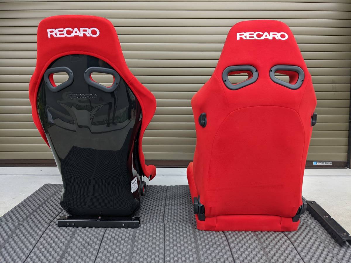 1円～！】RECARO RS-GとSR-6 目の覚めるようなカムイレッド美品同色2脚 
