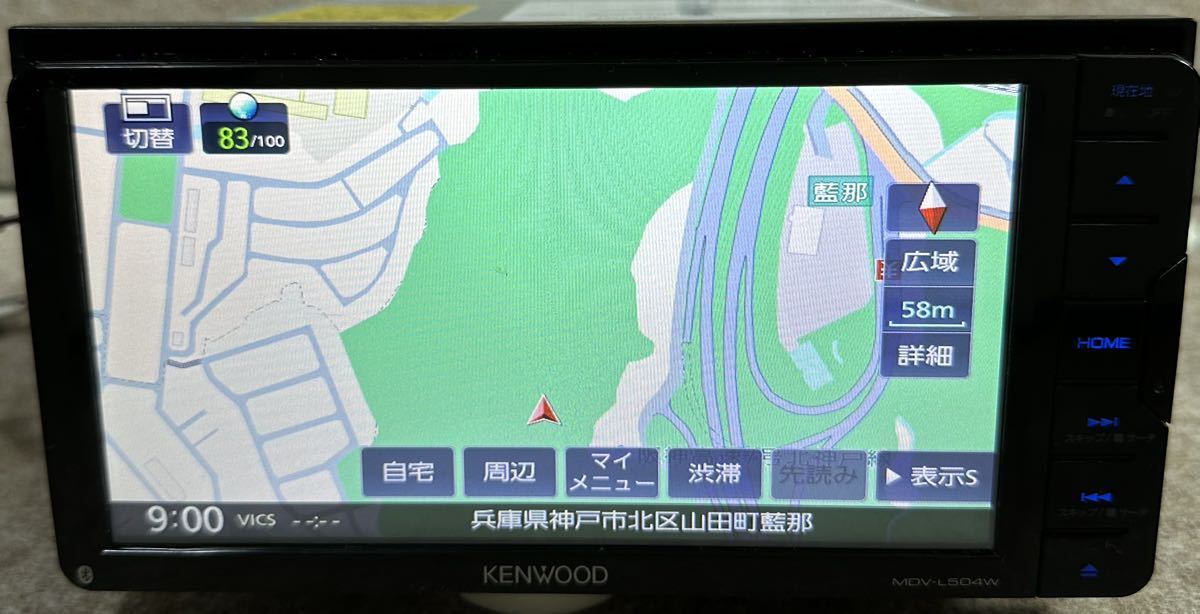 KENWOOD ケンウッド MDV-L504W メモリーナビ Bluetooth USB モニターに  