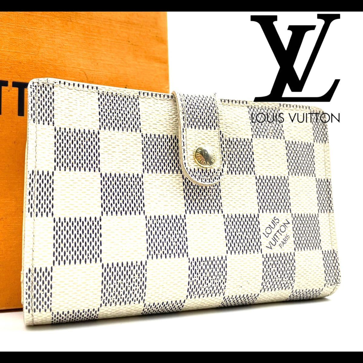 ◆1スタ◆【極美品】ルイヴィトン LOUIS VUITTON 2つ折り財布 N61676 ポルトフォイユヴィエノワ ダミエキャンバス アズール 定価約8万