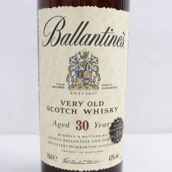 1円~Ballantines（バランタイン）30年 ベリーオールド 金キャップ
