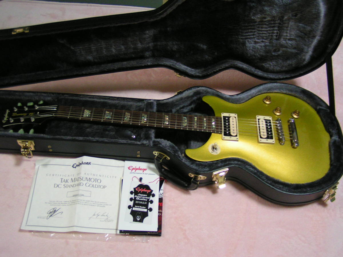 Epiphone Tak DC Goldtop ハードケース付き Epiphone エピフォン TAK MATSUMOTO DC STANDARD GOLDTOP、 B'z/松本