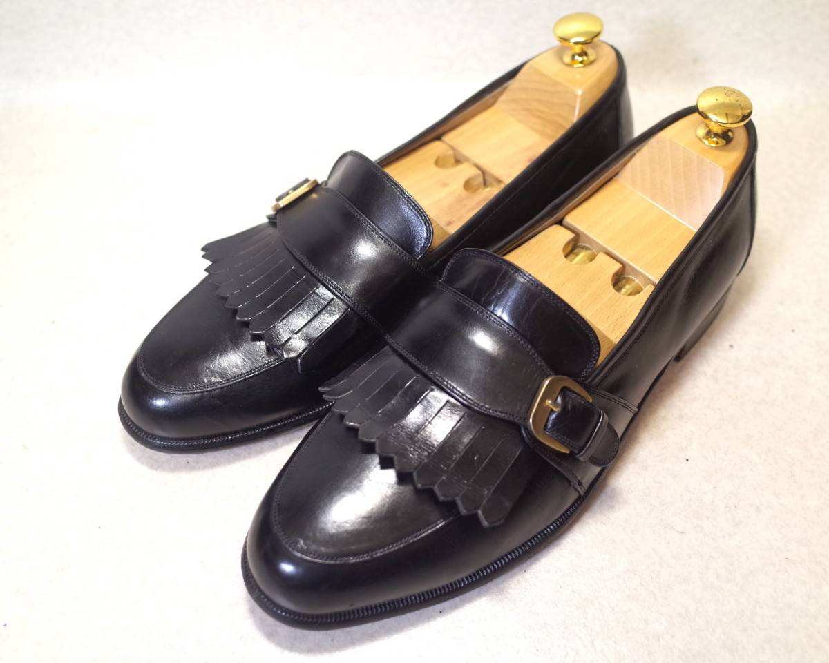 未使用品【サントーニ】本物 Santoni 靴 26cm 茶 コインローファー 