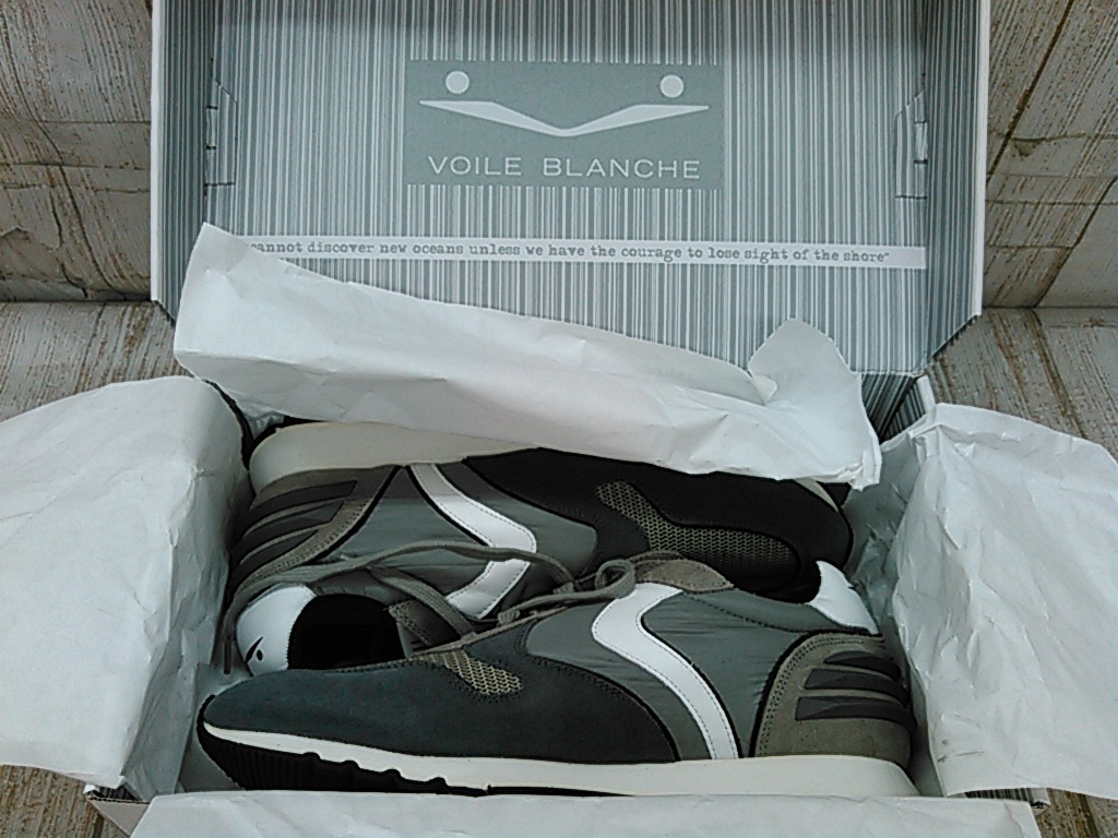 Hd4345-192♪【80】VOILE BLANCHE LIAM POWER スニーカー グレー 43サイズ ボイルブランシェ