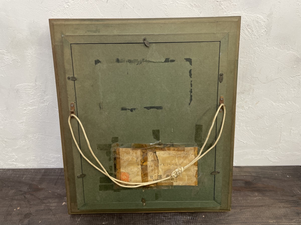 約37×43cm 額装 真作！ 中川 力 『ばら』3号 花 油彩 油絵 傑作 雪舟と