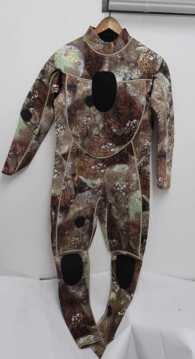【未使用】AIRFRIC 3mm ウェットスーツ メンズ 2XLサイズ フルスーツ ネオプレン素材 迷彩柄　美品
