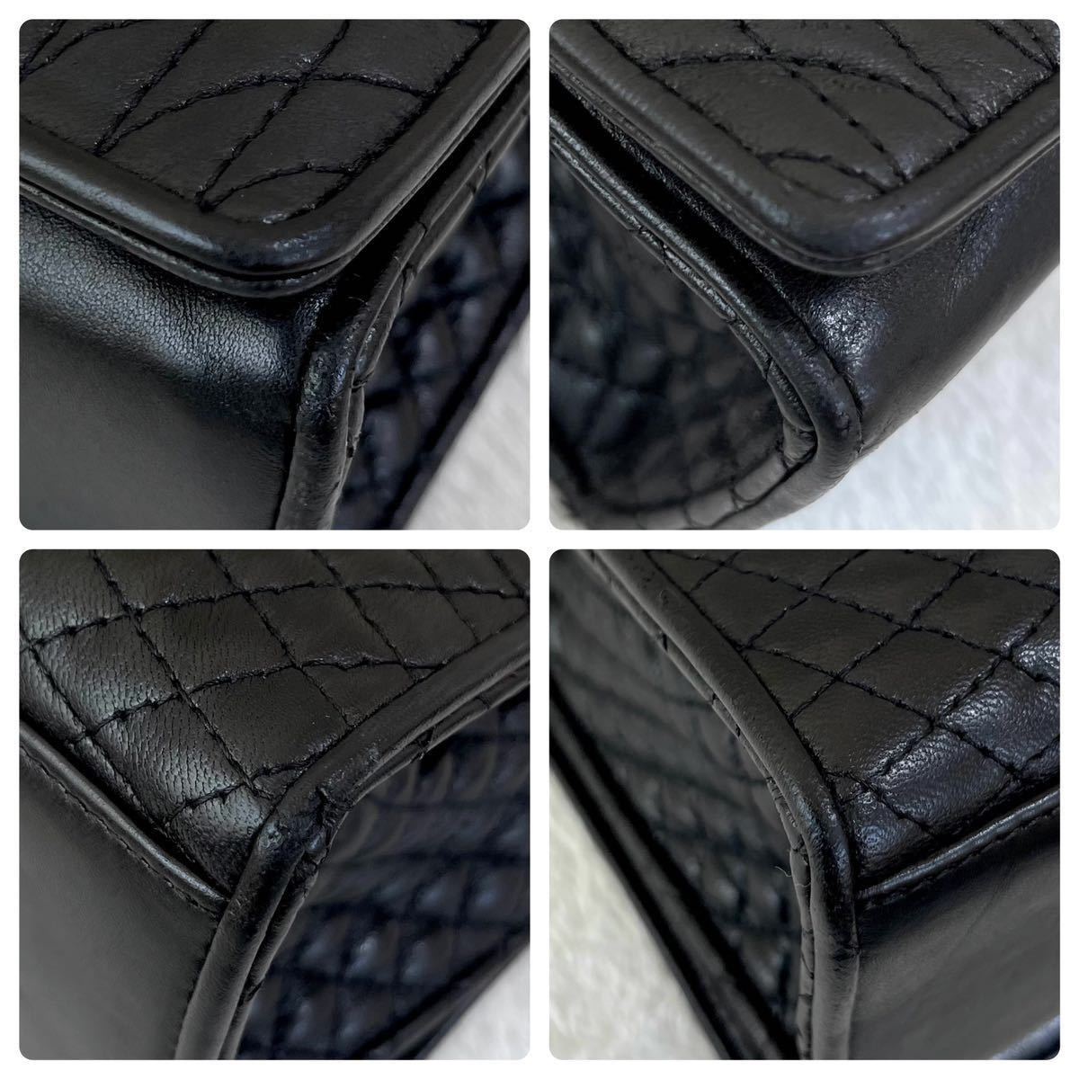1円 【美品】BALLY バリー ダブルチェーンショルダーバッグ 