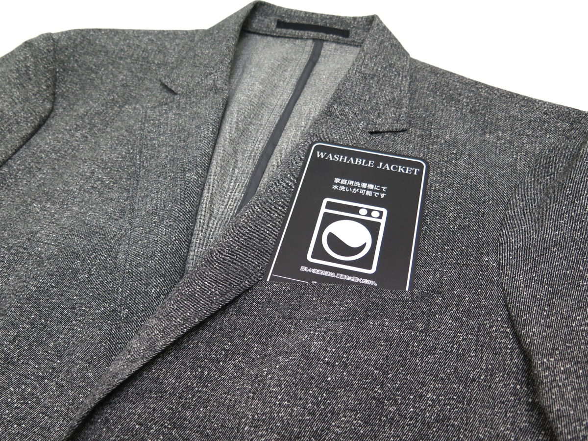 6030●THE SHOP TK タケオキクチ●新品　洗濯機OK　COOL DOTS（R）ストレッチ セットアップスーツ　グレー/L