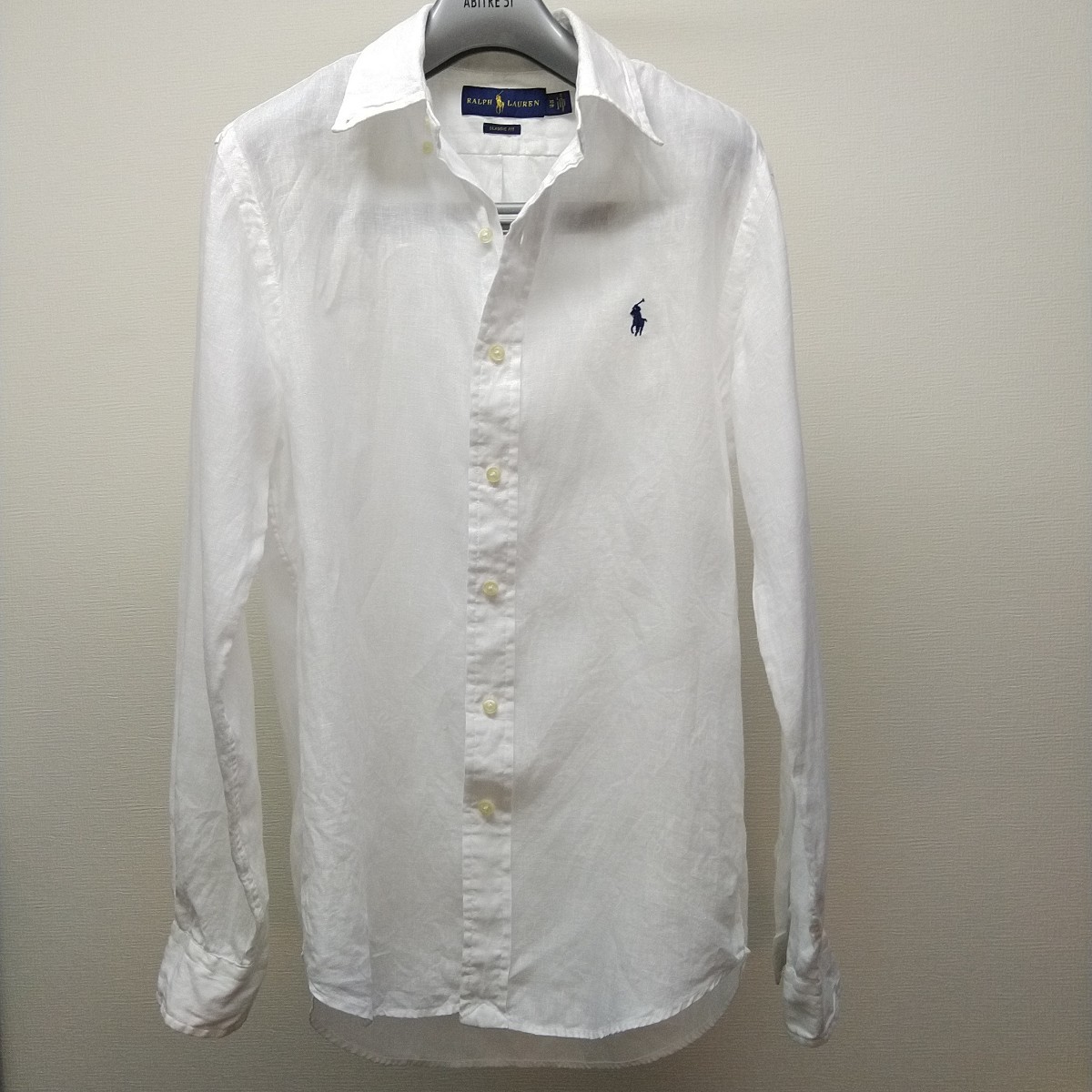 ラルフローレン リネンシャツ 麻100% XS ボタンダウンシャツ RALPH