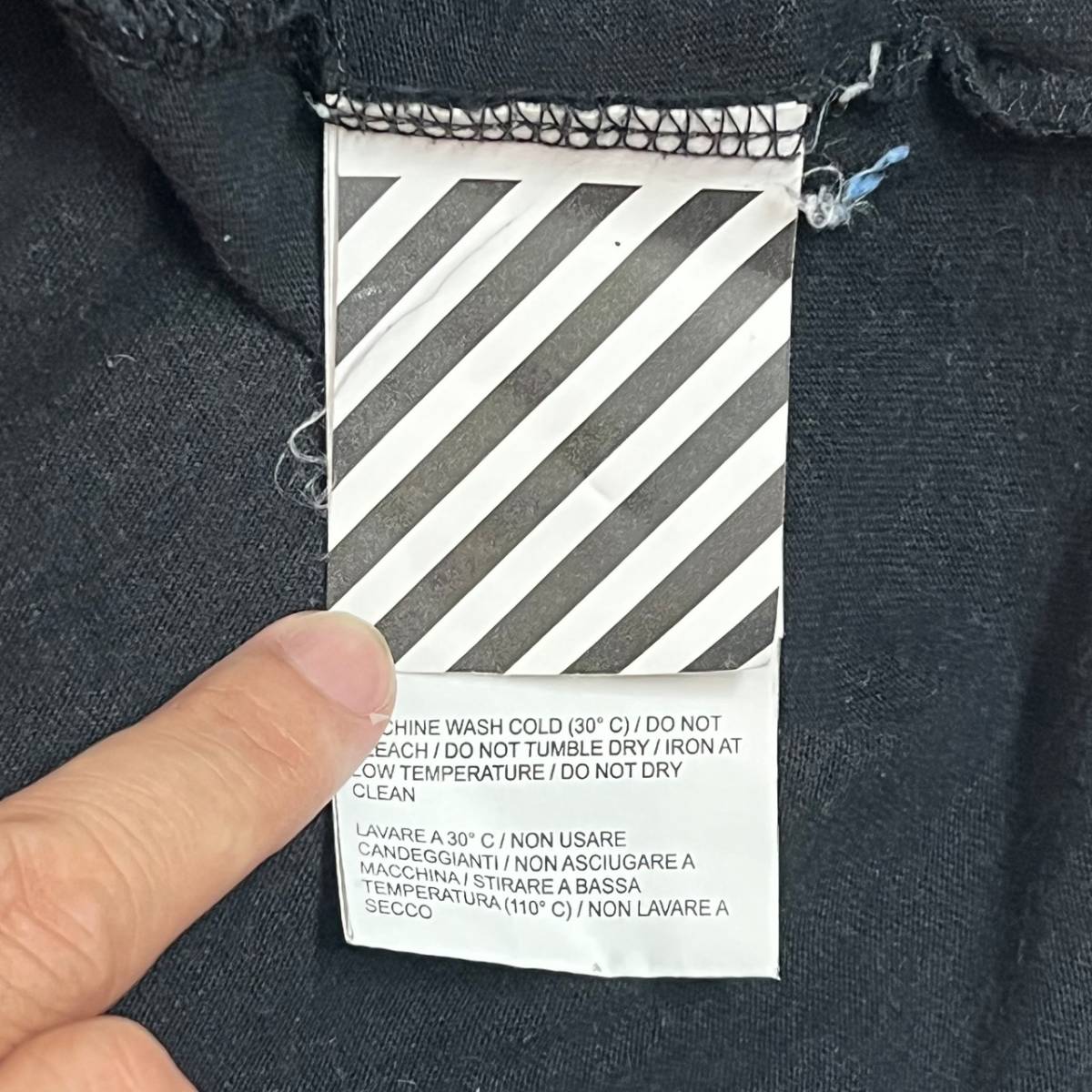 OFF-WHITE オフホワイト Print S/S T-Shirts ブラック サイズ:L 【公式 