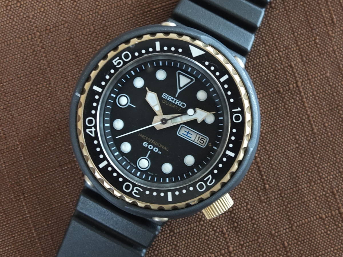 SEIKO セイコー プロフェッショナル ダイバー 600m 7549-7000 メンズ クォーツ 稼働品 オリジナル尾錠