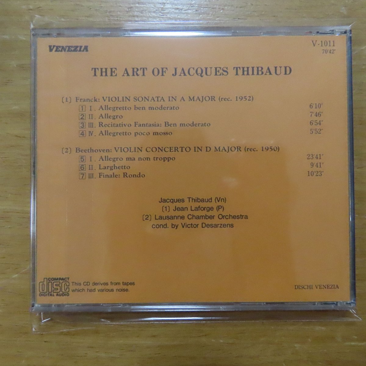 The Art of Jacques Thibaud 10枚組CD The Art of Jacques Thibaud 10枚組CD The Art of Jacques Thibaud 10枚