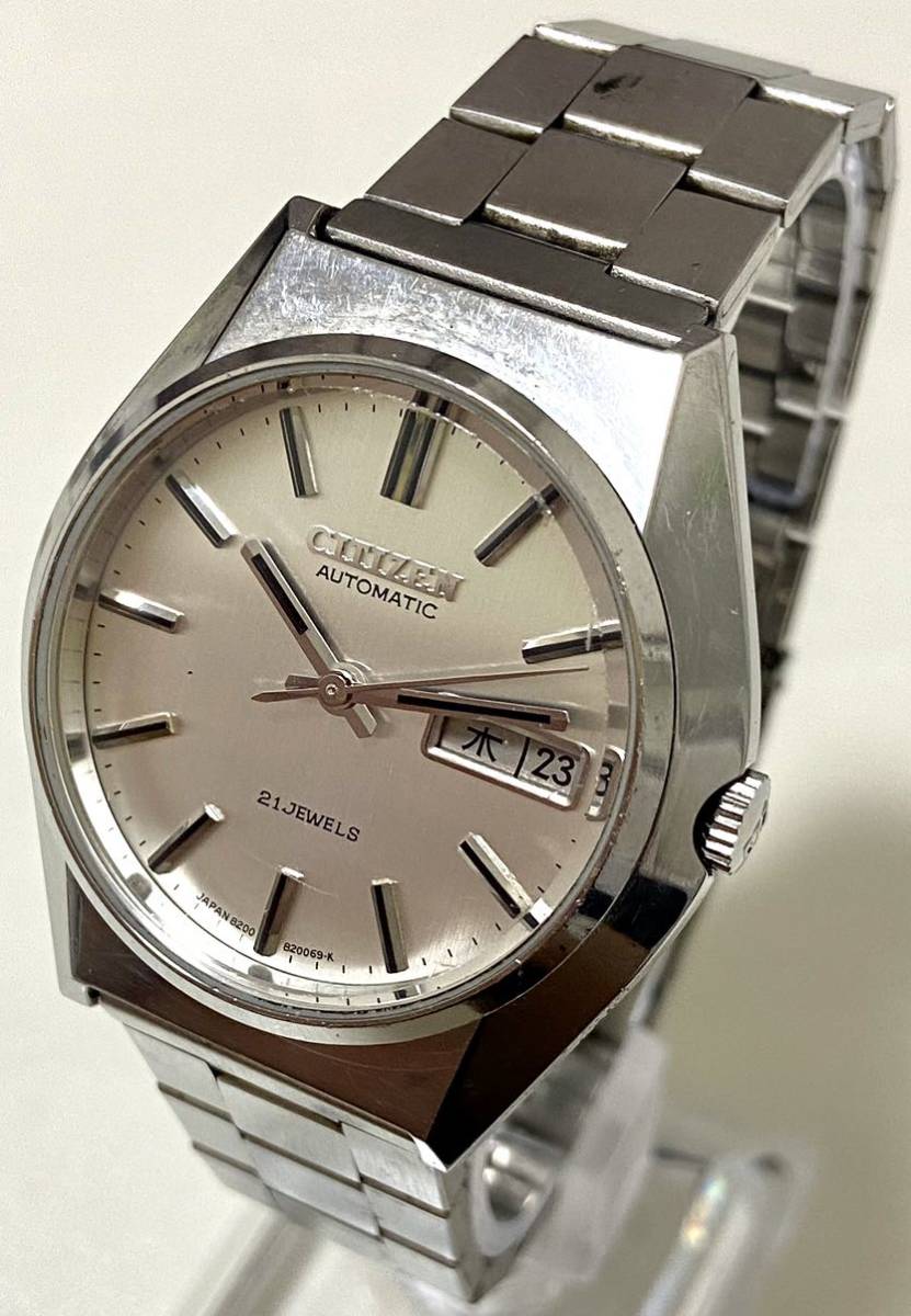 1円〜 N CITIZEN シチズン 4-820029Y 稼働品 メンズ 自動巻き