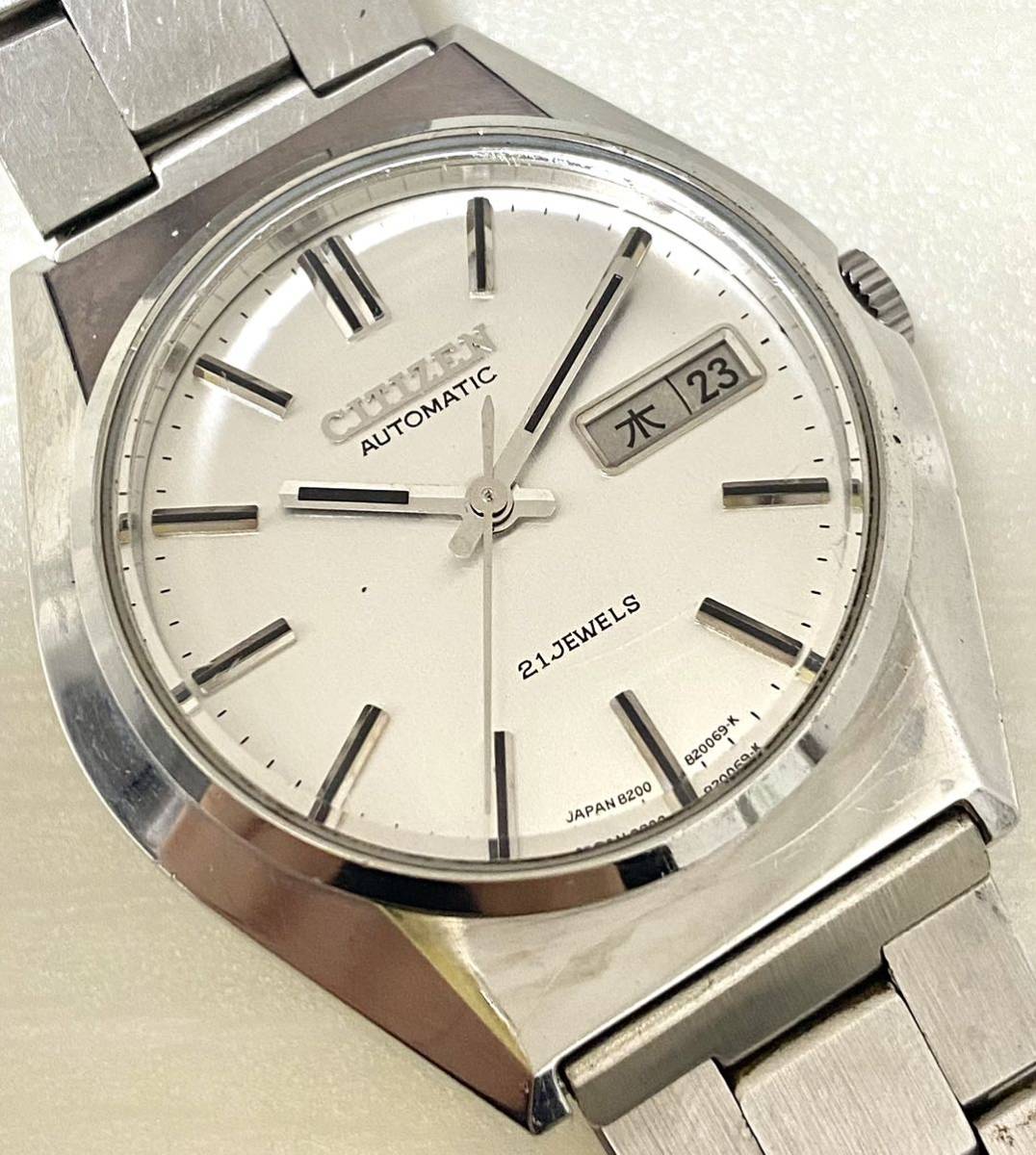 1円〜 N CITIZEN シチズン 4-820029Y 稼働品 メンズ 自動巻き