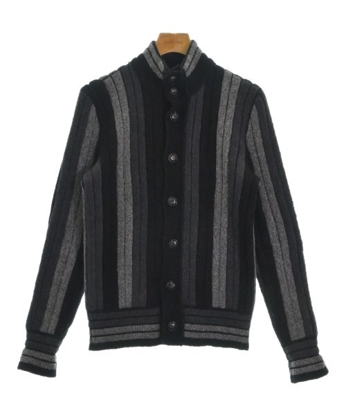 古着 英国製 Dulyn Knitwear 本革 スエード パッチ ローゲージ ウール 