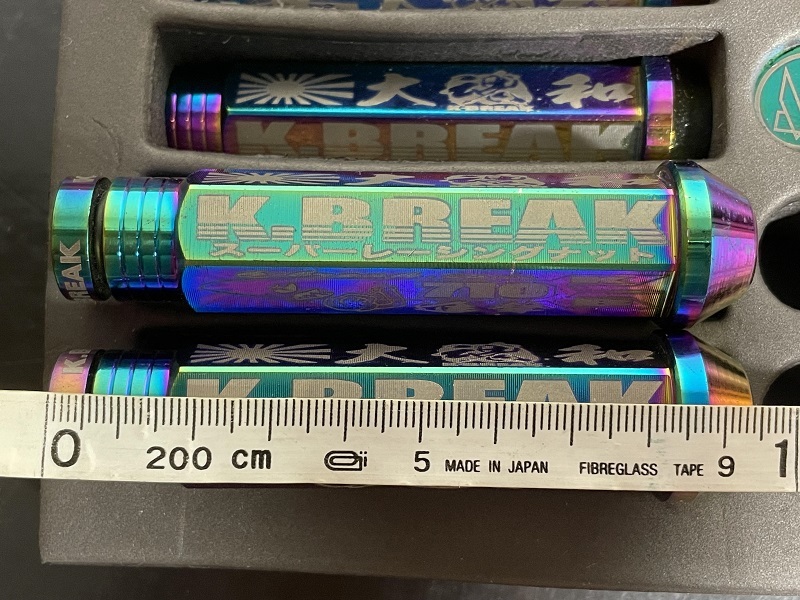 廃番★【未使用】★K-BREAK ケイブレイク★希少カラー:チタン●スーパーレーシングナット Ver1●90mm●M12xP1.25●20本 スズキ/日産/スバル_10