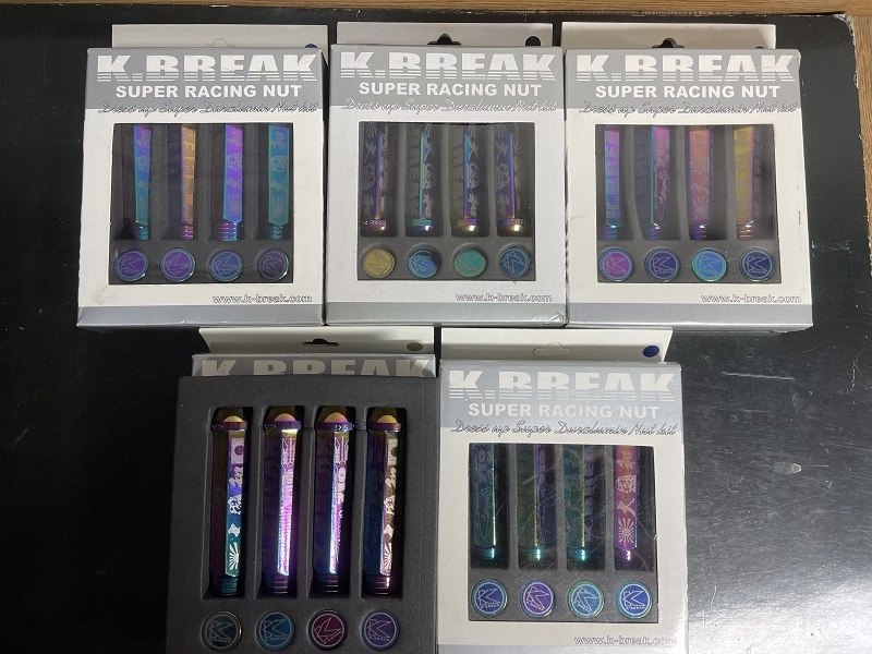 廃番★【未使用】★K-BREAK ケイブレイク★希少カラー:チタン●スーパーレーシングナット Ver1●90mm●M12xP1.25●20本 スズキ/日産/スバル_2