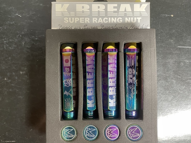 廃番★【未使用】★K-BREAK ケイブレイク★希少カラー:チタン●スーパーレーシングナット Ver1●90mm●M12xP1.25●20本 スズキ/日産/スバル_3