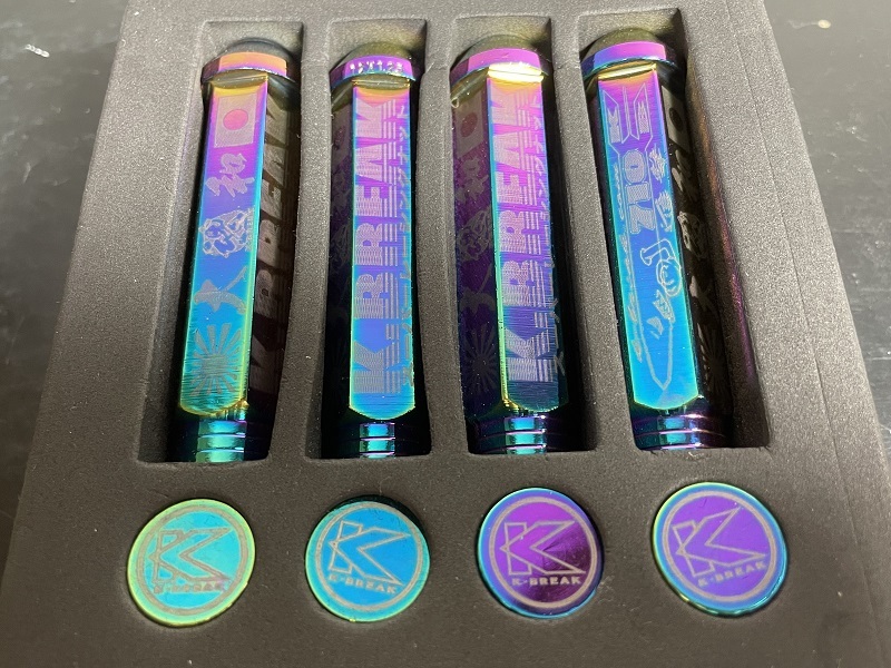 廃番★【未使用】★K-BREAK ケイブレイク★希少カラー:チタン●スーパーレーシングナット Ver1●90mm●M12xP1.25●20本 スズキ/日産/スバル_4