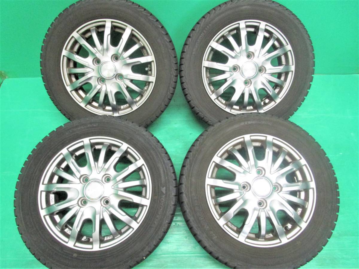 人気，HOT ☆バリ山 165/55R14 スズキ純正アルミ 国産DUNLOP，MARQUIS