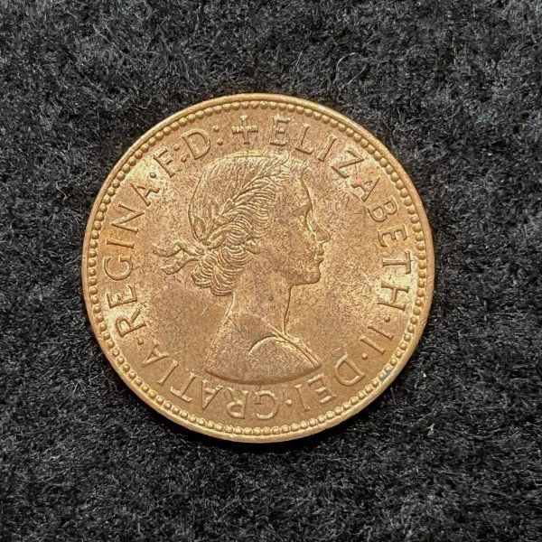 イギリス ハーフペニー硬貨(1967年) /外国コイン/エリザベスⅡ/Lot2