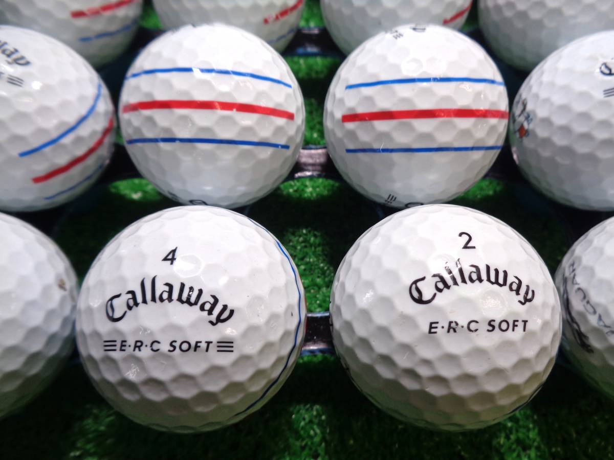 [CW352] キャロウェイ イーアールシーソフト Callaway ERC SOFT 三本線 20球 ロストボール【中古】