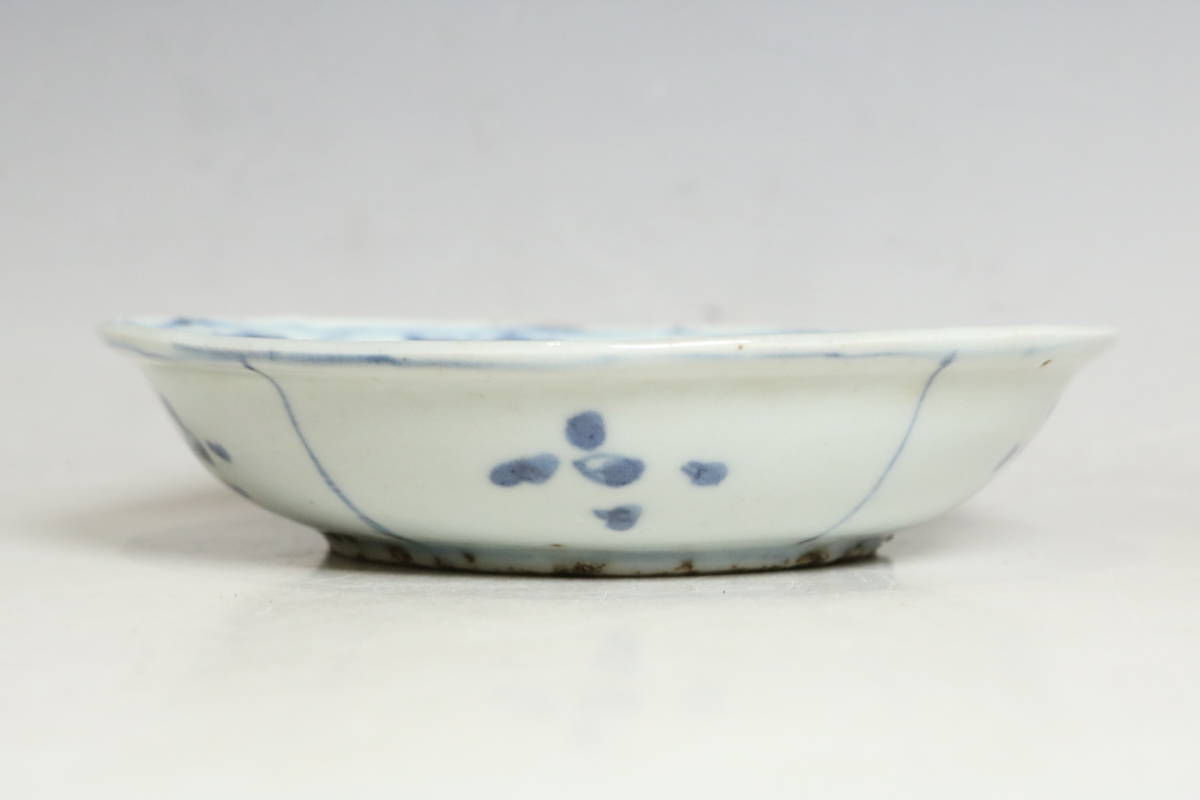 中国美術 青花獅子紋盤 南京古染付皿（N139）