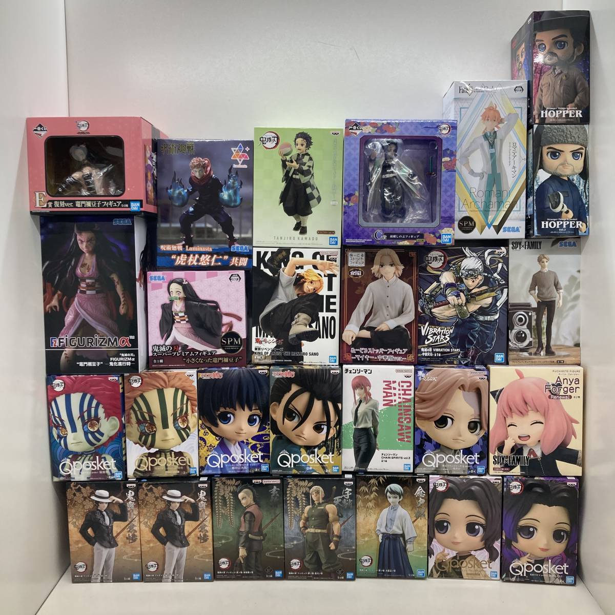 【1円～】少年漫画系 プライズ フィギュア まとめ売り 鬼滅の刃 禰豆子 宇随天元 / 呪術廻戦 / 東リベ / スパイファミリー 他【中古品】