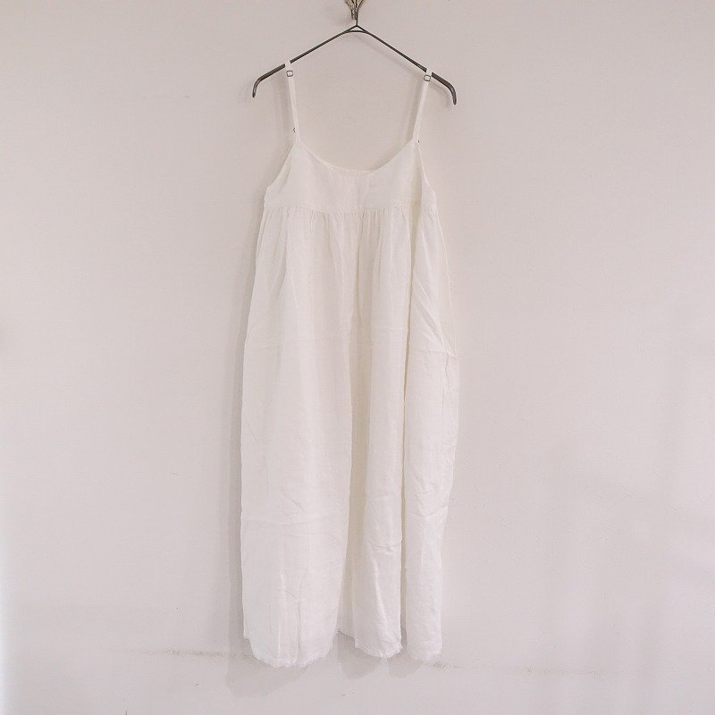 ネストローブ nest Robe *リネンキャミソールワンピース*Fギャザー麻  