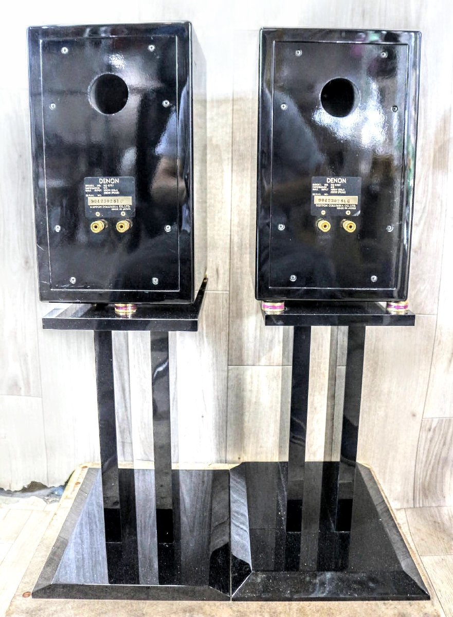 DENON（デノン） SC-E757　2ウェイ2スピーカー バスレフ型　入力インピーダンス：6　スタンド（H40W28D36cm）付属　11Y2413 DENON SC-E757 - Speaker 2way 中古Denon