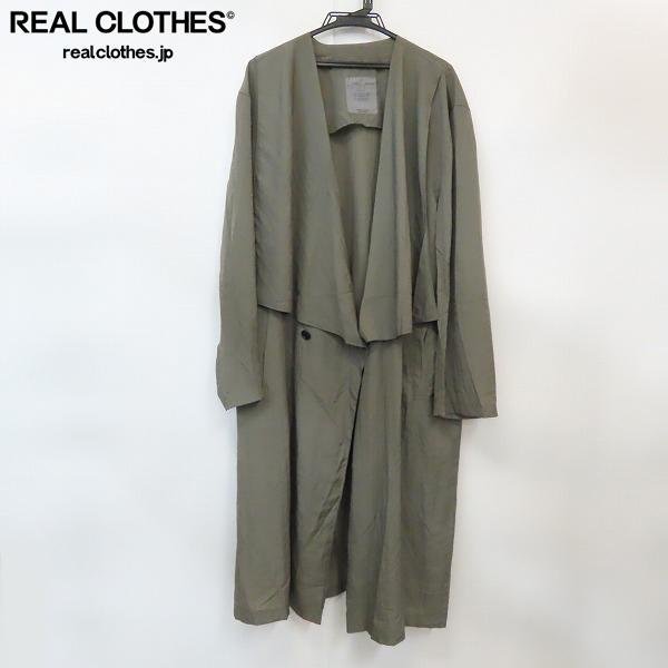 ☆Yohji Yamamoto POUR HOMME/ヨウジヤマモトプールオム 変形 ドレープ ロングコート /000
