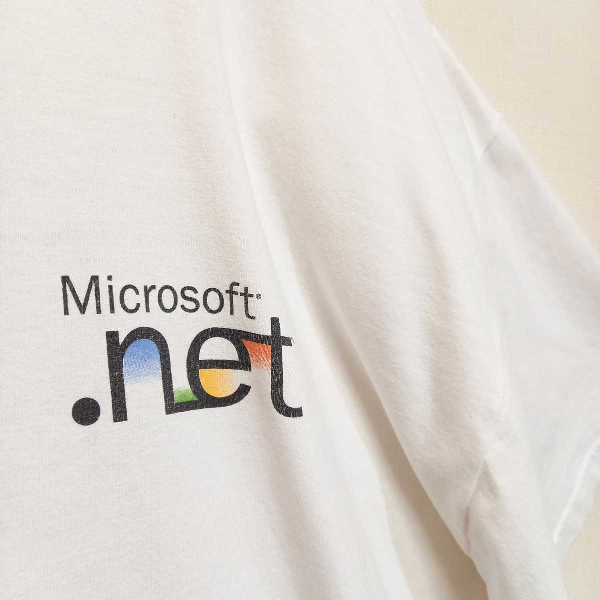 2002年 / オリジナル》Microsoft .net 企業 Tシャツ メンズ XL apple  