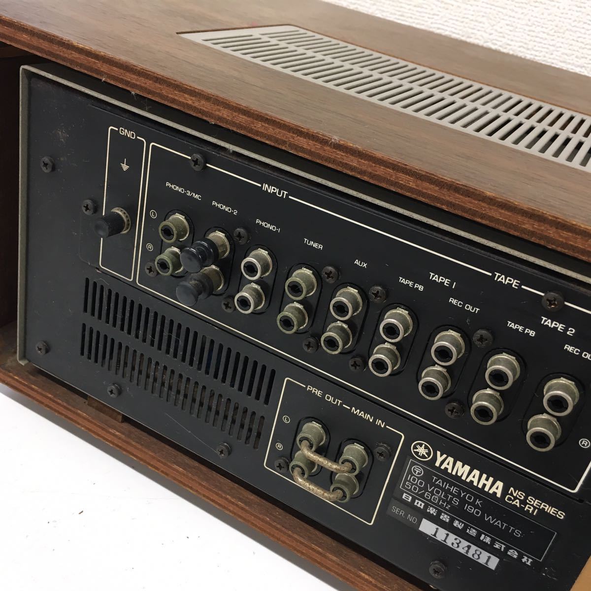 YAMAHA CA-R1 プリメインアンプ 本体 E-2】 YAMAHA CA-R1 プリメインアンプ 音出し不可 不具合あり 通電可能
