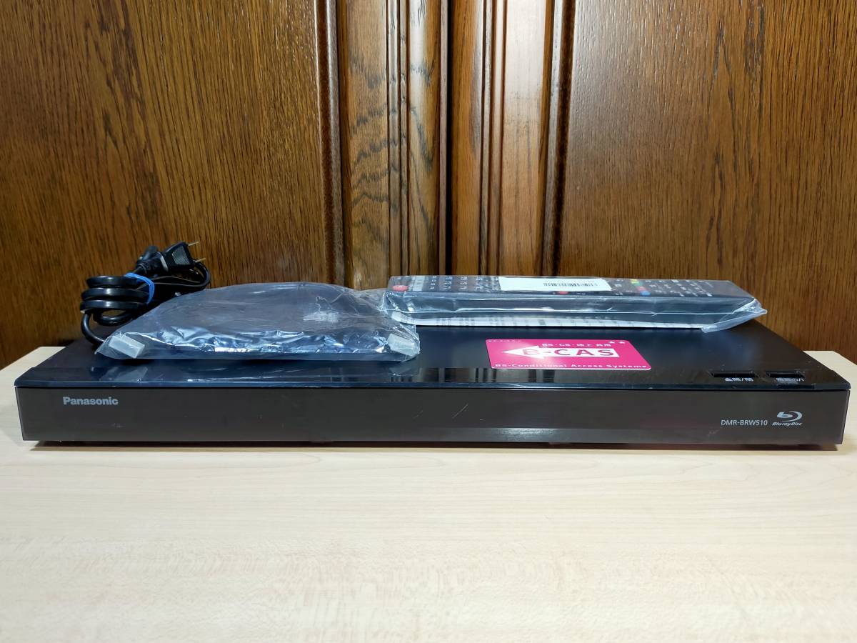 Panasonic DMR-BRW510/2番組同時録画可/B-CAS，新品リモコン，HDMI，電源ケーブル付属/外付けHDD対応/動作良好③