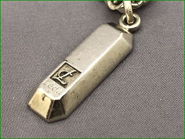 レダシルマ シルバー バータイプペンダント ネックレス LEDA SILMA