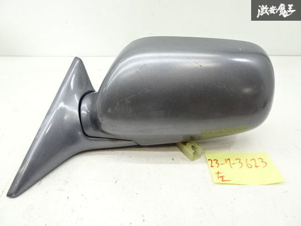 動作OK スバル 純正 GC8 インプレッサ ドアミラー サイドミラー 左 左 助手席側 電動格納 5ピン グレーメタリック系 棚7-4