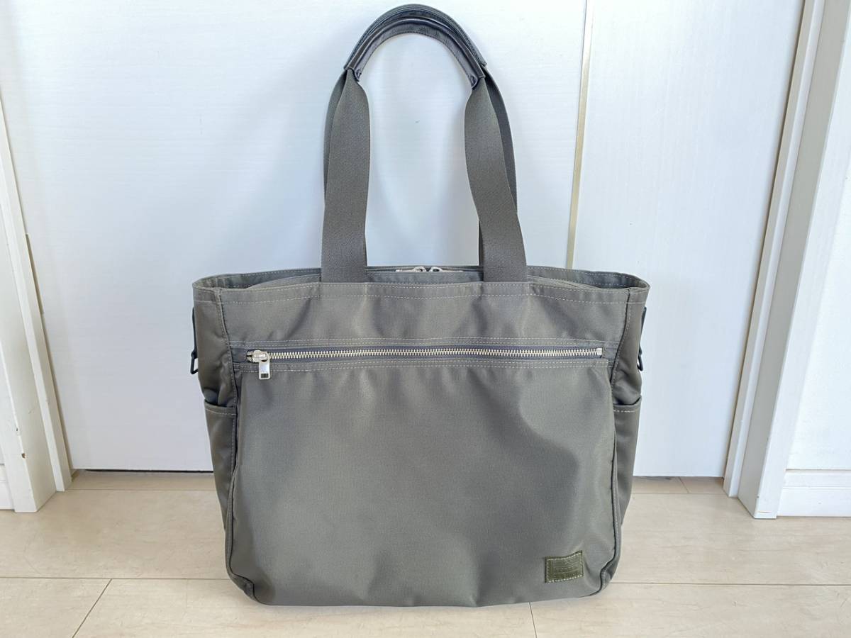 ★PORTER LIFT ポーター リフト トートバッグ（S） カーキ　美品★