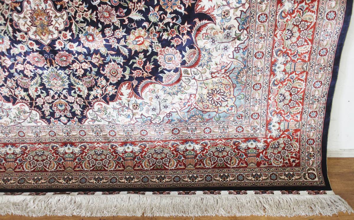 Y2732 トルコ ヘレケ絨毯 シルク100% 手織り100万ノット 額装 Y2732