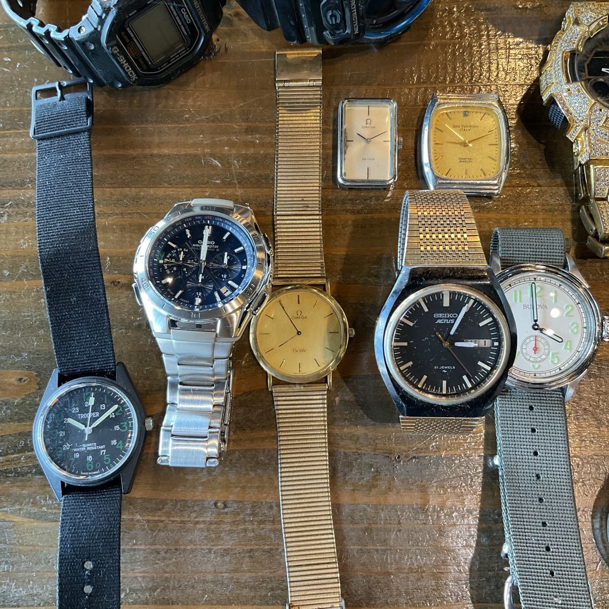 ジャンク 腕時計 18本まとめ売り CASIO SEIKO CITIZEN OMEGA TIMEX