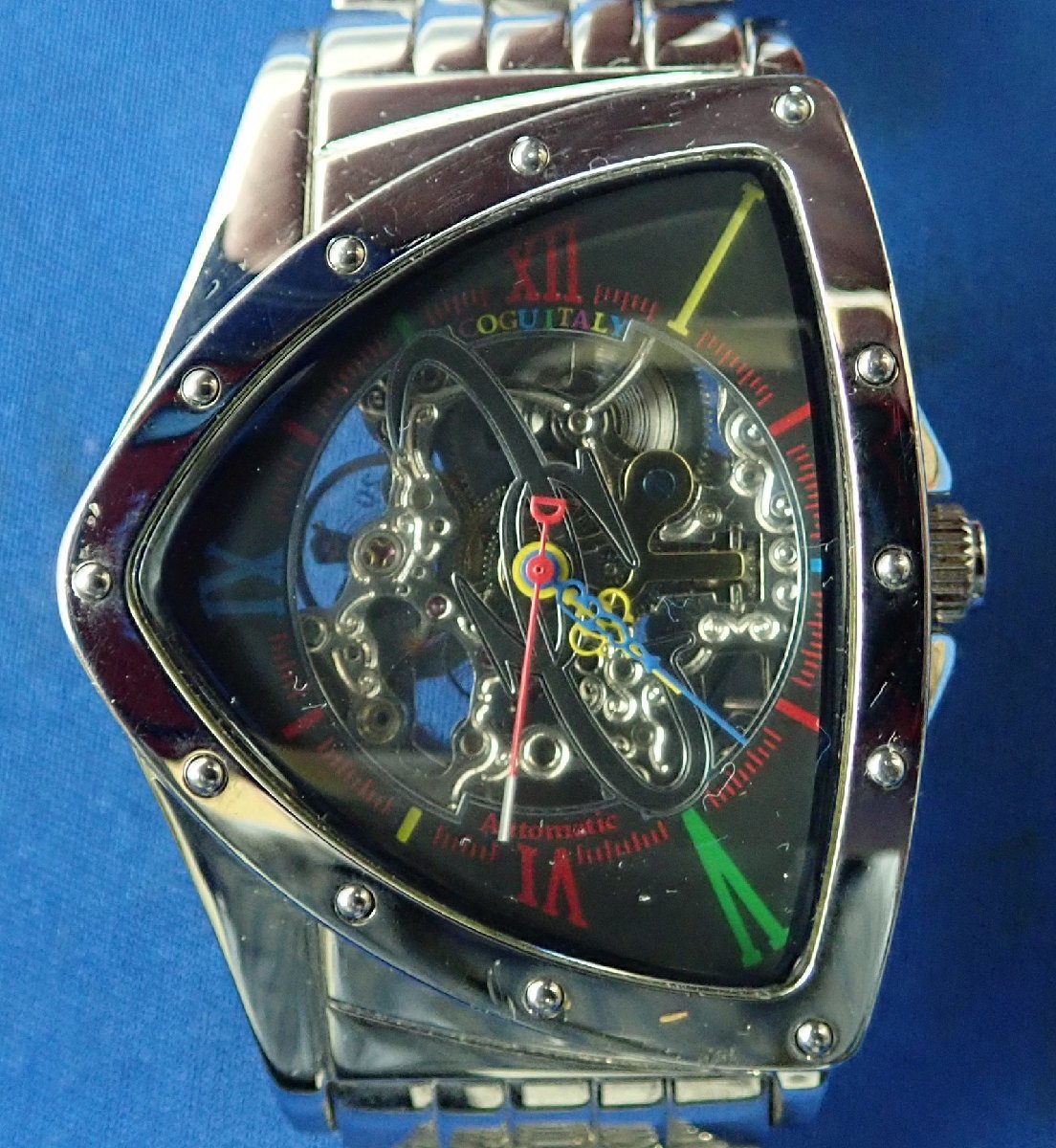 COGU ITALY トライアングル　スケルトン 自動巻き時計　⭐︎ほぼ新品⭐︎ ◎COGU Italy コグ スケルトン 腕時計 オートマチック 自動巻き