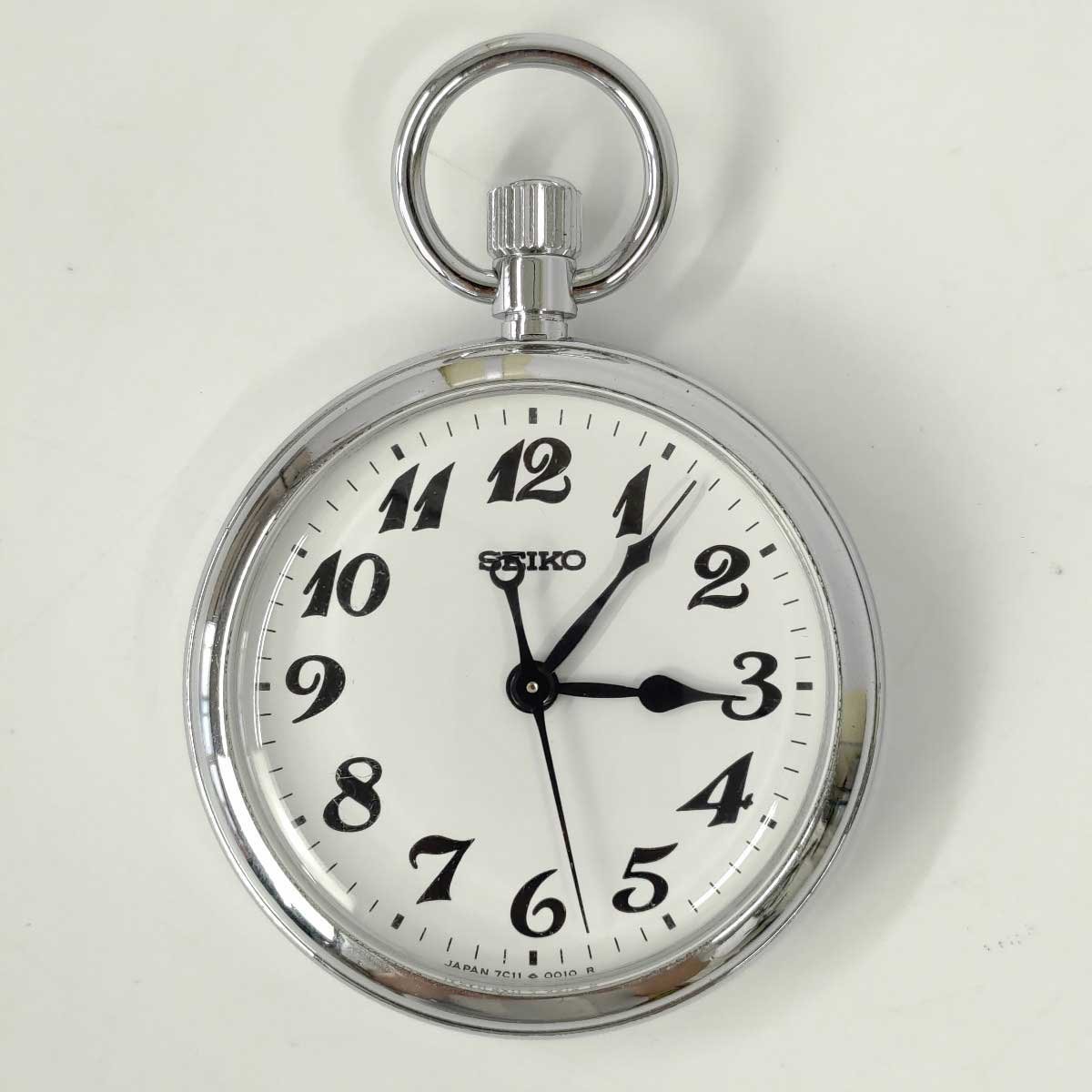 懐中時計 電池交換済み JR東運 昭和62年 鉄道部品 運転士 廃品 SEIKO