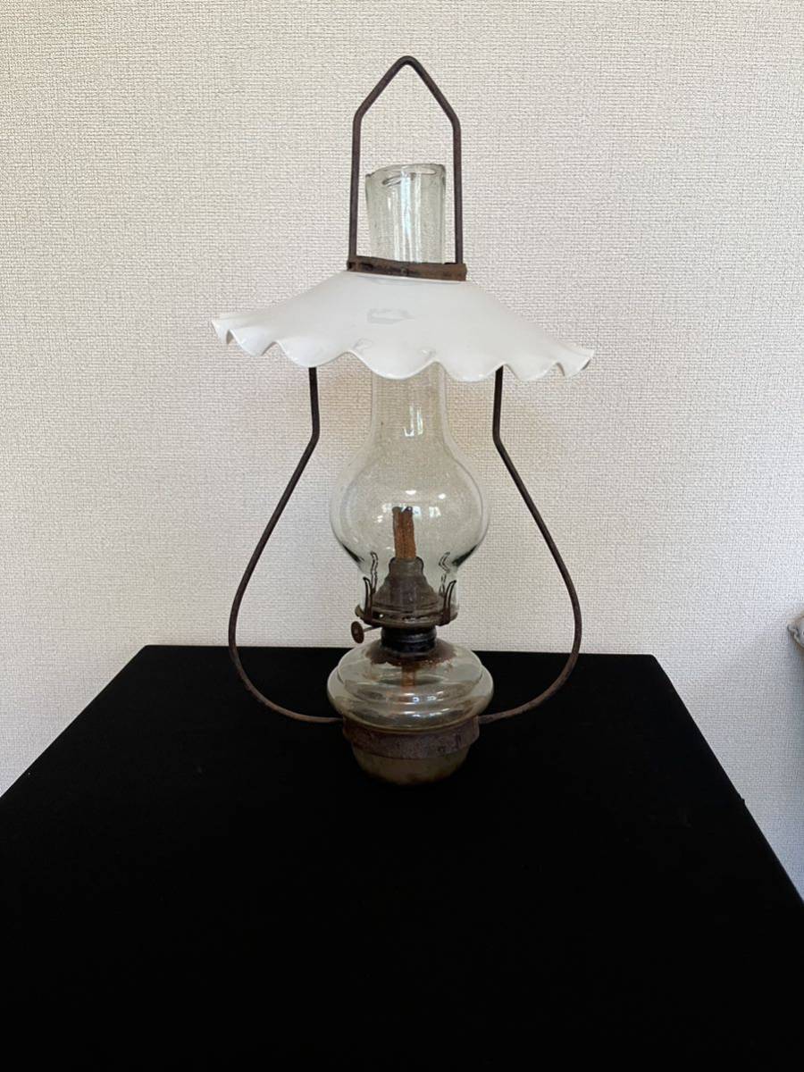  吊り下げ オイルランプ 管理A1769 乳白色傘 昭和レトロ アンティーク ヴィンテージ ランプ 電傘 高さ 42cm超(その他)｜売買されたオークション情報、yahooの商品情報をアーカイブ公開 - オーク その他