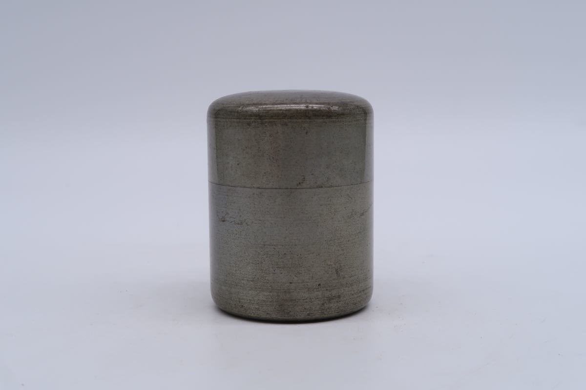 錫製 小振 茶壺 茶入 煎茶道具 茶心壺 424g 錫器 【公式通販】
