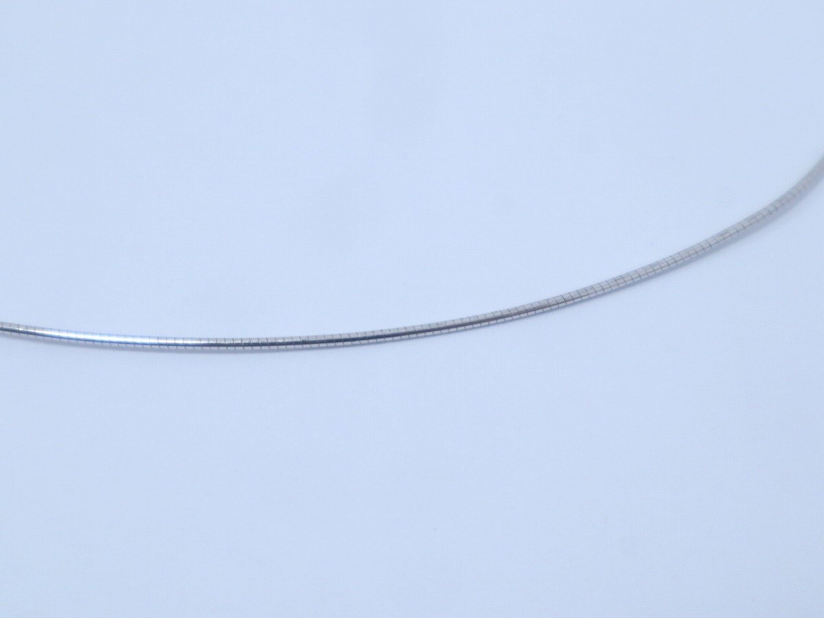 K18 【1円スタート】ITALY 750 刻印 ホワイトゴールド ネックレス 全長