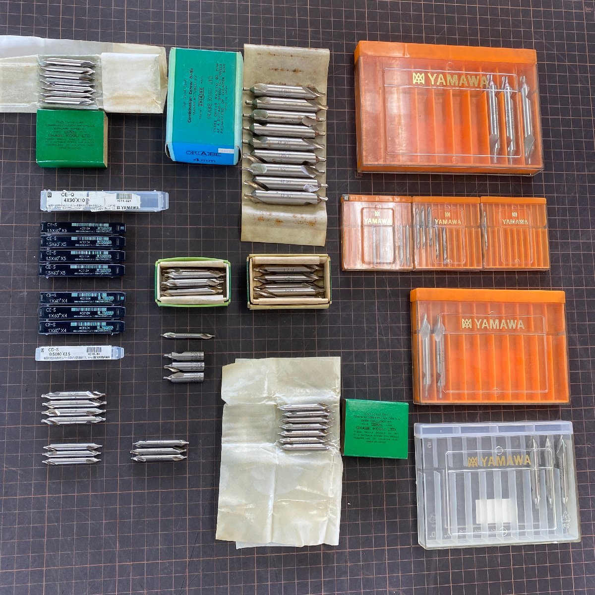 【N287】ヤマワ 岡部工具 センタードリル 保管品 1mm台 ～ 5mm ドリル センタリング