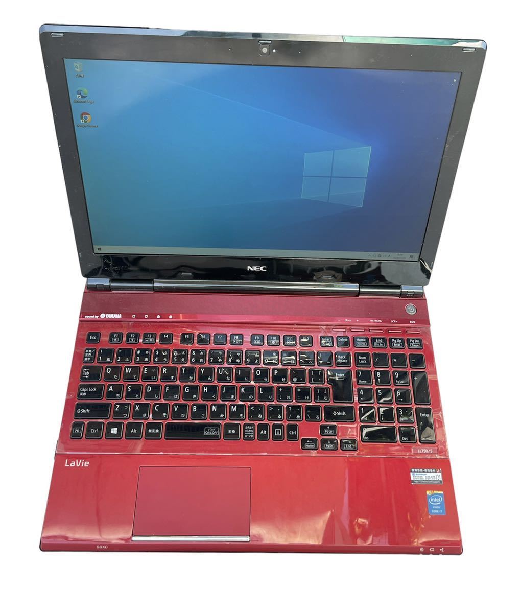 NEC ノートPC Lavie PC-LL750SSR-YC Windows10 Core i7 NEC LaVie L